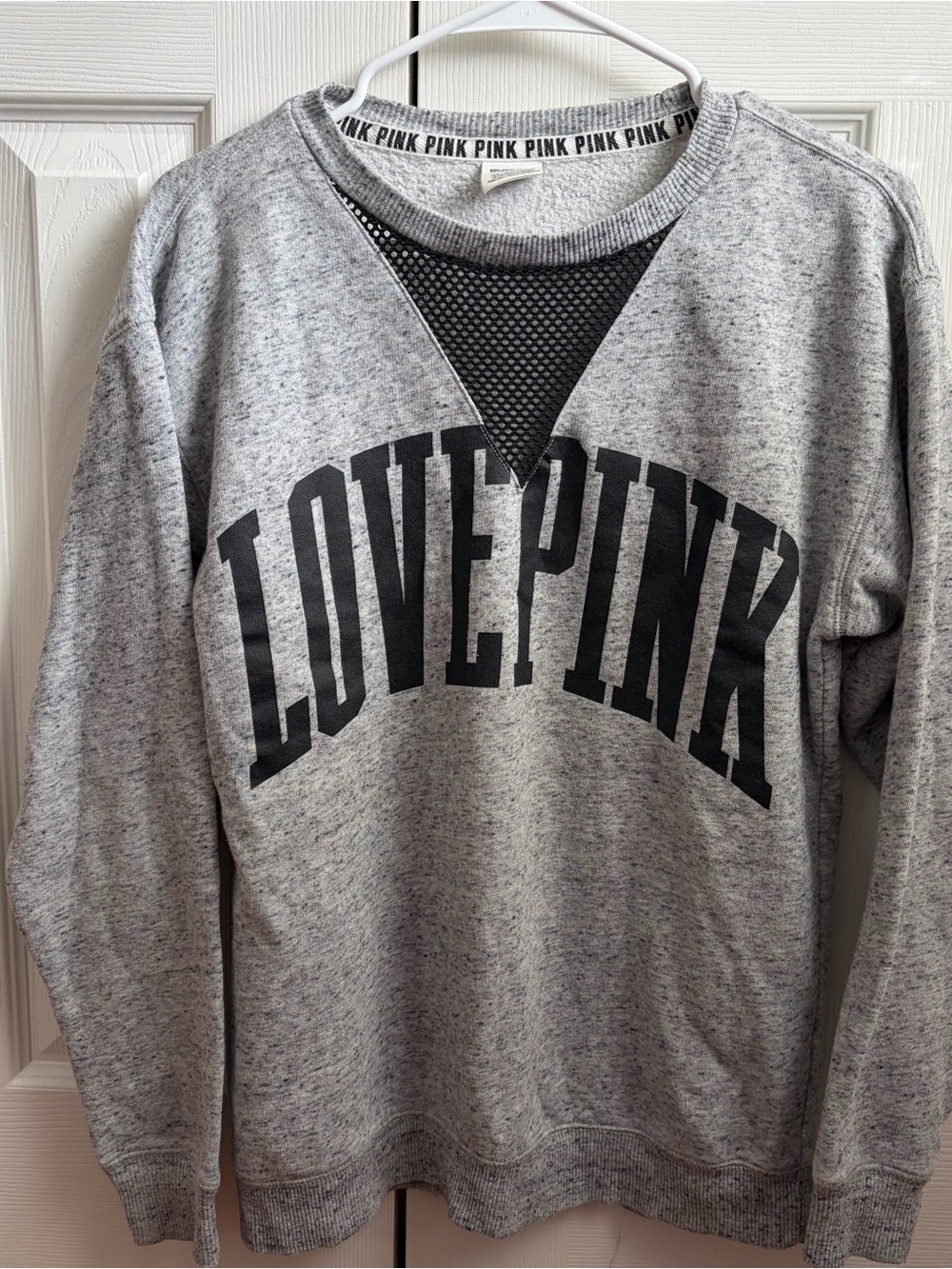 Victoria's Secret PINK Grey Graphic Pullover